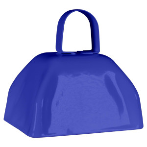 Windy City Novelties 12 Pack Blue Metal Cowbells With Handles | 3 Inch | In Bulk | Novelty Noisemakers, Team Spirit Sports Fan Supplies Party Favors New Year