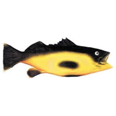 Morris Costumes Black/Yellow Rubber Fish