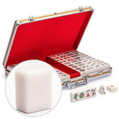 Yellow Mountain Imports Champion-Size Chinese Mahjong Game Set With Aluminum Case - With 146 Tiles, 3 Dice And A Wind Indicator - For Chinese Style Gameplay Only