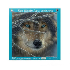 Sunsout Inc - Fire Within Ice - 500 Pc Jigsaw Puzzle By Artist: Collin Bogle - Finished Size 19" X 19" - Mpn# 21859