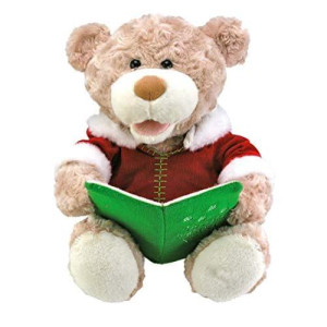 Cuddle Barn - Storytime Teddie | Animated Storytelling Holiday Bear Stuffed Animal Plush Toy Reads The Story T'Was The Night Before Christmas, 10"