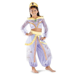 Disguise Disney Aladdin Storybook Jasmine Prestige Girls Costume, One Color, 4-6X