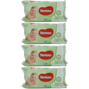 Huggies Baby Wipes Natural Care With Aloe Vera, 56 Count (Pack Of 4)