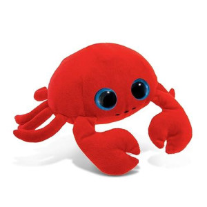 Dollibu Plush Crab Stuffed Animal - Soft Huggable Big Eyes Red Crab, Adorable Marine Life Playtime Crab Plush Toy, Cute Sea Life Cuddle Gift For Kids & Adults - 6 Inch