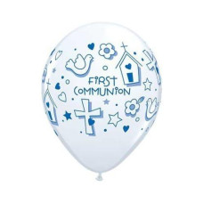 Single Source Party Supplies - 11" First Communion Boy Latex Balloons Bag Of 10