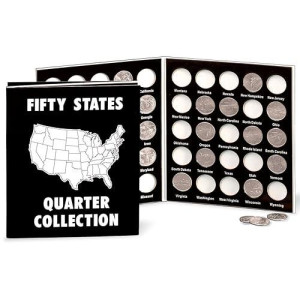 Fox Valley Traders Commemorative State Quarters Album, Black White Collection Folder