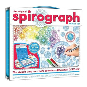 The Original Spirograph Deluxe Set, Arts And Crafts For Kids 8-12, Spin Art, Retro Toys, Kids Art Set, Kids Games 8-12, Spiral Art Kit, Art Supplies For Kids, Art Kit, Drawing Set For Kids 8-12