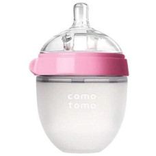 Comotomo Natural Feel Set - Single Pack Pink 5 Oz Baby Bottle, Plus Extra Pac...