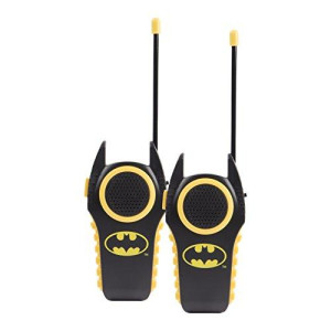 Batman 12383 Molded Walkie Talkies For Kids Flexible Saftey Antenna And Morse Code With On/Off Switch, Stylish Appearance, Lovely And Fashion, 2 Pieces, Black