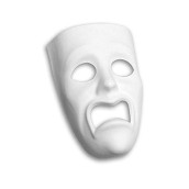 Creativity Street Pm4210 Pacon Pacac4210 Plastic Mask, Sad Face,White