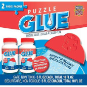Masterpieces Puzzle Glue And Wide Plastic Spreader 5Oz - Pack - Jigsaw Puzzle Saver Clear Glue For Puzzle Protector