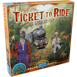 Ticket To Ride The Heart Of Africa Board Game Expansion - Train Route Strategy Game, Fun Family Game For Kids & Adults, Ages 8+, 2-5 Players, 30-60 Minute Playtime, Made By Days Of Wonder