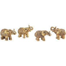 Gsc Set Of 4 Thai Elephant Collectible Statue Figurine Decoration Decor