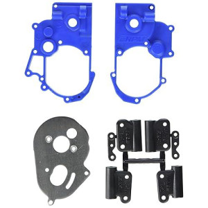 Rpm Hybrid Gearbox Housing And Rear Mounts For Traxxas 2Wd Electric, Blue
