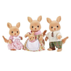 Calico Critters, Hopper Kangaroo Family, Dolls, Dollhouse Figures, Collectible Toys