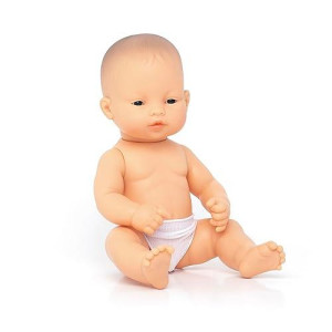 Miniland Educational - 12.63'' Anatomically Correct Newborn Baby Doll, Asian Boy