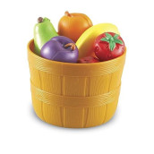 Learning Resources New Sprouts Bushel of Fruit, Pretend Play Food for Toddlers, Kitchen Toys, 10 Piece Set, Ages 18mos+