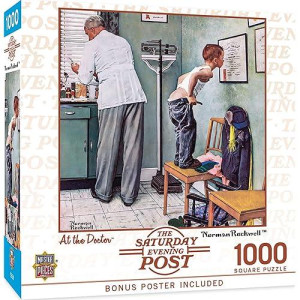 Masterpieces 1000 Piece Jigsaw Puzzle For Adults, Family, Or Kids - At The Doctor - 25"X25"