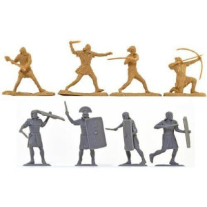 Ancient Roman Soldiers And Barbarians Set 16 Unpainted Plastic Figures Toy Soldiers Of San Diego