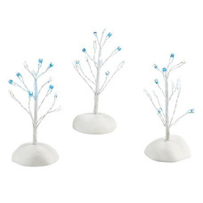 Department 56 Decorative Accessories For Villages Twinkle Brite Blue And White Tree, 3.74 Inch
