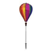 In The Breeze Rainbow Glitter 6-Panel Hot Air Balloon Ground Spinner