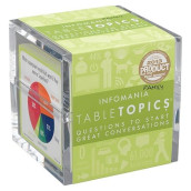 Tabletopics Infomania Family - Conversation Card Game With 135 Fun Facts On One Side & Amusing Questions On The Other Side To Get Kids Talking