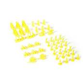 Napoleonic & Civil War Military Miniatures (Yellow): Plastic Toy Soldiers Set: Infantry, Cavalry, Artillery, Ships