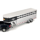 Big Country Toys - Sundowner Horse Trailer With Gooseneck Trailer Hitch For Farm Toys & Toy Trucks