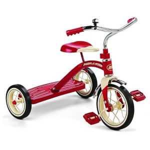 Radio Flyer Classic Red 10" Tricycle For Toddlers Ages 2-4, Toddler Bike