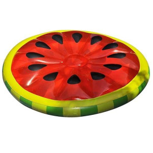 Swimline Watermelon Slice Floating Pool Island Red/Green 60'' Diameter