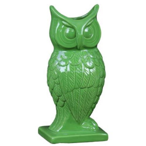 Urban Trends 73075-Ut Decorative Ceramic Owl, Large, Green