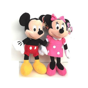 Disney Mickey And Minnie Mouse 10" Plush Bean Bag Doll