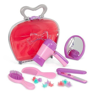 Battat- Play Circle- Hair Dryer With Sounds & Air - Carrying Case - Salon Accessories- Pretend Play Toys- Beauty Shop- 3 Years +