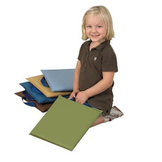 Children'S Factory 12" Woodland Sit Arounds, Square, Set-5, Cf349-045, Toddler Classroom & Daycare Floor Cushions, Flexible Daycare Or Nursery Seating