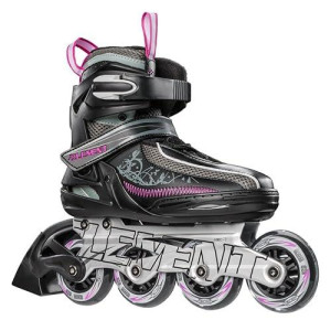 5Th Element Lynx Lx Inline Skates For Women With Adjustable Strap, 80Mm Wheels, And Soft Boot Fit For Skating, Roller Derby, Roller Hockey (7.0-Black/Purple)