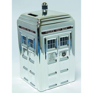 Doctor Who Tardis 3-D Ceramic Silver Bank