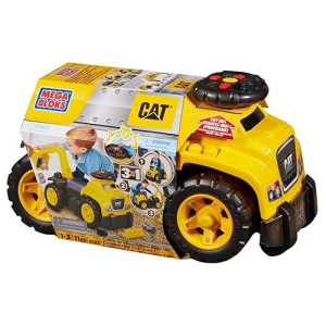 Mega Bloks Cat 3-In-1 Ride-On With Big Building Blocks, Buildng Toys For Toddlers (11 Pieces)