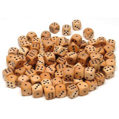 We Games Wooden Dice With Rounded Corners - 100 Bulk Pack