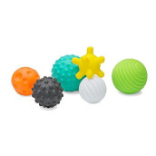 Infantino Textured Multi Ball Set - Christmas Gift for Sensory Exploration and Engagement for Ages 6 Months and up, 6 Piece Toy Set