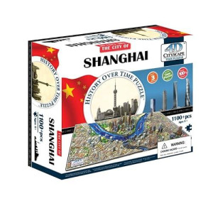 4D Cityscape Shanghai, China Time Puzzle