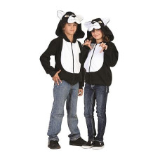 Rg Costumes 40572-L Funsies' Cassidy Cat Hoodie, Child Large/Size 12-14 Black/White