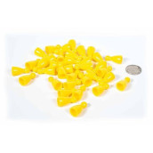 Plastic Pawns: Set Of 36 Yellow Color Board Game Playing Pieces (Chess & Sorry Replacement Halma Pawn Markers, Colored School Classroom Supplies, Arts & Crafts Projects, Education Resource Components)
