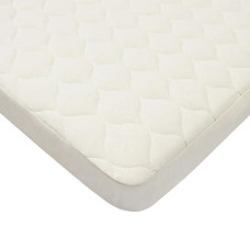 American Baby Company Waterproof Pack N Play Playard Mattress Protector, Quilted Fitted Protector Pad Cover Made With Organic Cotton Top Layer, 39" X 27"