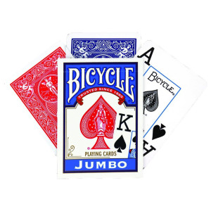 Us Playing Card Company 1004560 Bicycle Poker Size Jumbo Index Playing Cards (Red Or Blue)