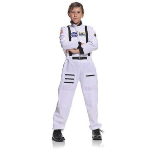 Underwraps Childrens Astronaut Costume - White, Small (4-6)