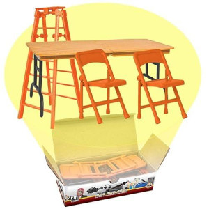 Ultimate Ladder, Table & Chairs Orange Playset For Wrestling Action Figures
