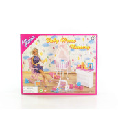 Gloria Dollhouse Furniture - Baby Home Nursery Playset