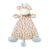 Demdaco Colby Giraffe Sky Blue Children'S Plush Rattle Blankie