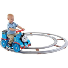 Fisher-Price Power Wheels Thomas and Friends Thomas vehicle with track, 6V battery-powered ride-on toy train for toddlers ages 1 to 3 years