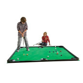 Hearthsong Indoor Golf Pool Game, 78"L X 57"W, Includes 2 Clubs, 16 Balls, 6 Holes, Ages 3 And Up